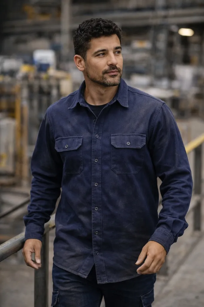 Camisa de trabajo (oxford o drill)