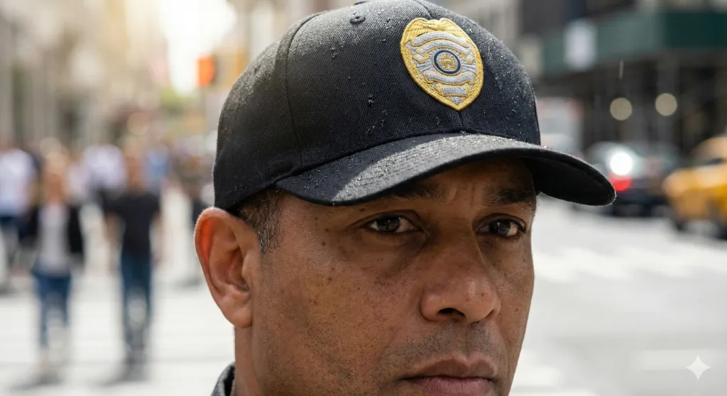 Gorra con escudo bordado