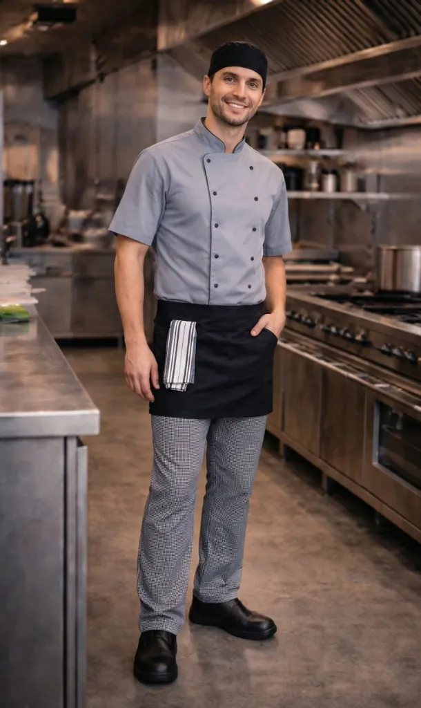 Pantalón de cocina (pied de poule)